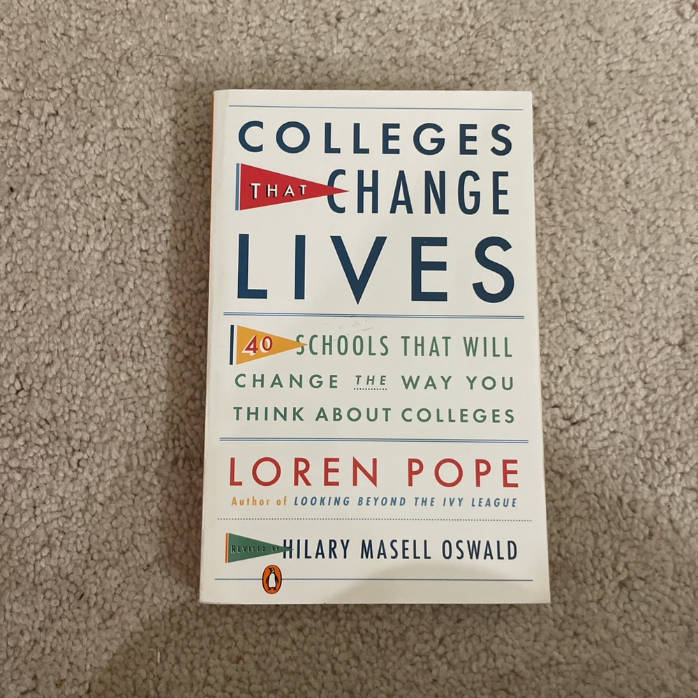 Colleges That Change Lives Book